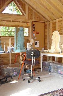 artist garden studio interior