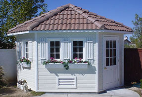 10' five-sided pool cabana photo - click to enlarge