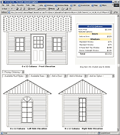 storage shed or garden shed plan elevation